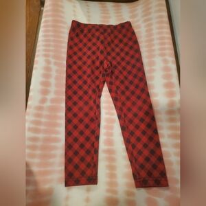 Polo by Ralph Lauren 4 Years Red and Black Plaid Kids Leggings